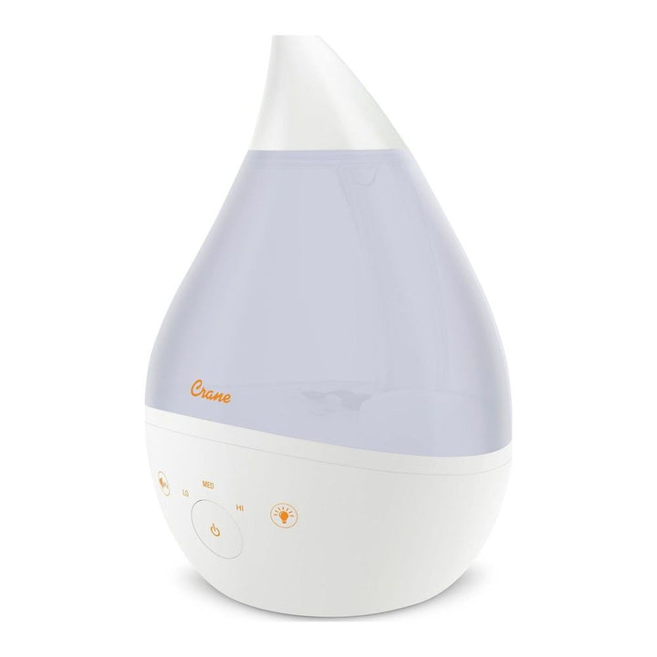 Crane Drop 2.0 4-in-1 Cool Mist Humidifier with Aroma Tray and Sound - White (91297) (Open Box) Default Title