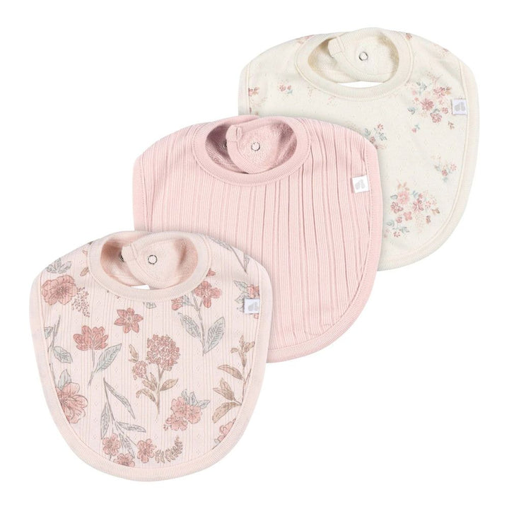 Just Born 3-Pack Baby Bibs Pink