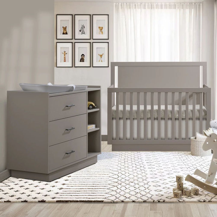 TULIP Tito Collection Crib and Dresser Greige