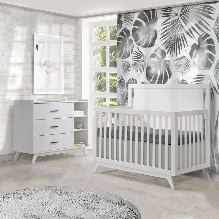 TULIP Sissi Collection Crib and Dresser Pearl White