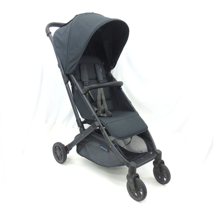 UPPAbaby Minu V2 Lightweight Stroller - Jake (Charcoal on Carbon Frame with Black Leather) (91725) (Open Box)