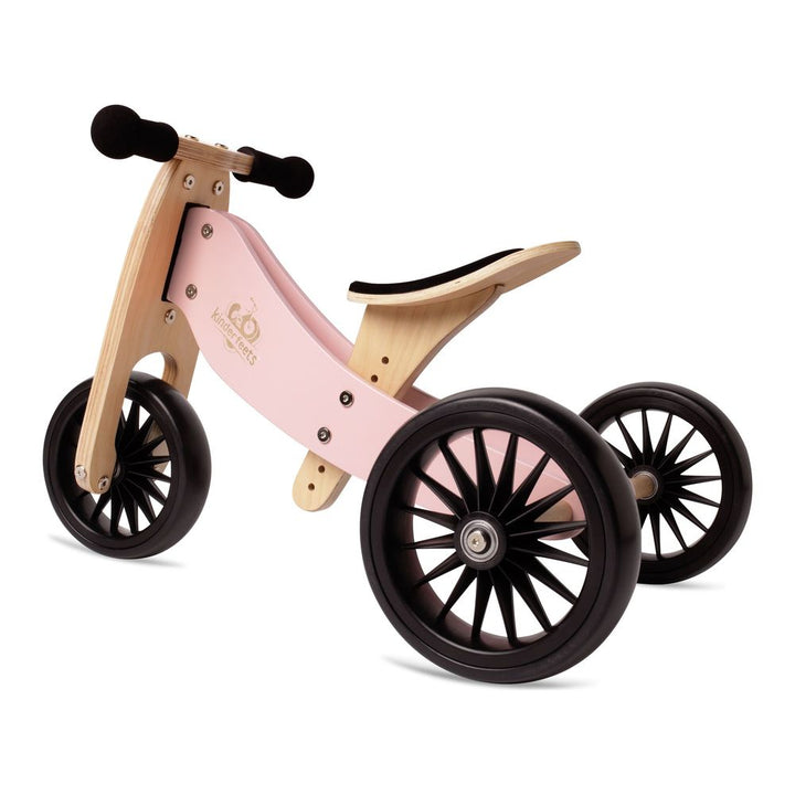 Kinderfeets 2-in-1 Tiny Tot Plus Balance Bike Rose