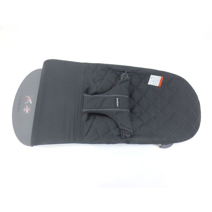 BabyBjorn Bouncer Bliss in Woven Fabric - Classic Quilt, Black on Dark Grey Frame (92123) (Open Box)