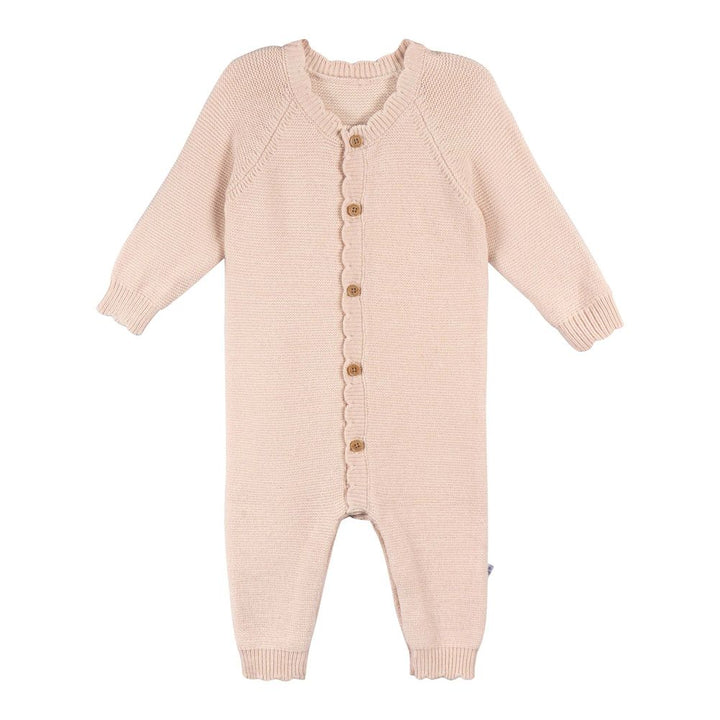 Just Born One Piece Sweater Knit Coverall Pink 0-3 Months