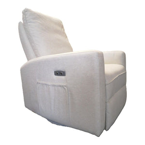 Evolur Bardot Glider with Swivel Base and Power Recline - Cream Default Title