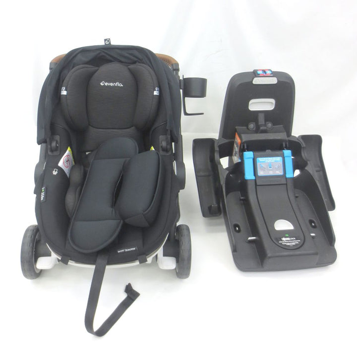 Evenflo GOLD Shyft DualRide Infant Car Seat and Car Seat Carrier Combo with SensorSafe - Onyx (92442) (Floor Model)