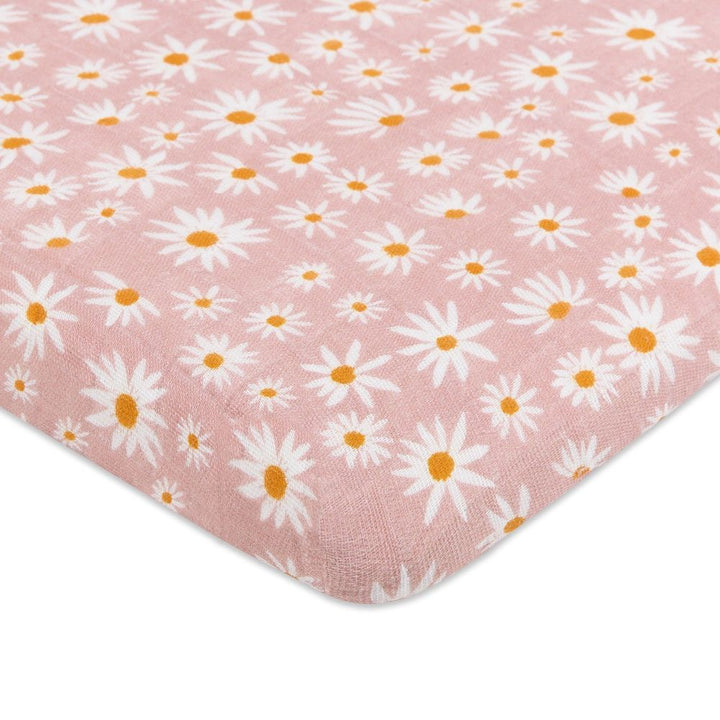 Babyletto All-Stages Organic Cotton Muslin Bassinet Sheet Daisy